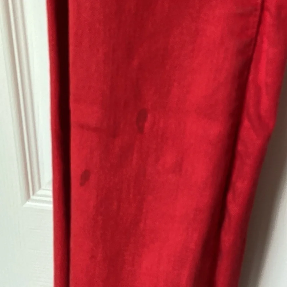 O2 Denim Red Flare Jeans - Picture 3 of 5
